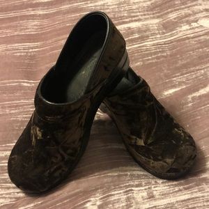 Dansko velvet clogs